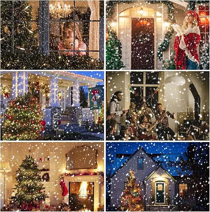 Christmas Snowfall Projector Lights, Indoor Outdoor Holiday Lights with Remote Control, White Snow for Halloween Xmas Party Wedding Garden Landscape Decoration(Snow Spots) by GreenHaven Gardens