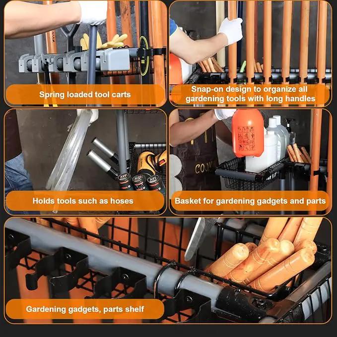 Ultimate Yard Tool Storage Rack with Rolling Casters – Organize All Your Garden Tools Effortlessly by GreenHaven Gardens