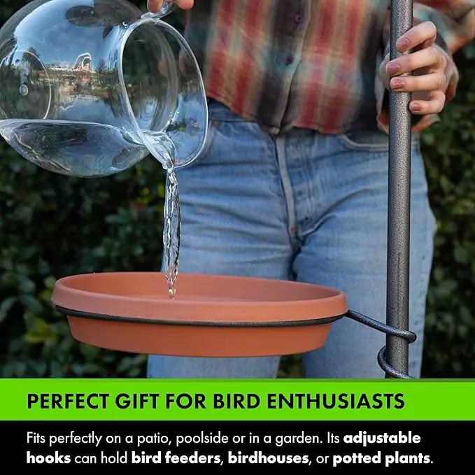 Yard Butler Yard Tree Bird Center - Durable Bird Feeder Holder & Hanging Plant Stand with 3 Hooks & Birdbath Ring - Beautiful Yard Decoration by GreenHaven Gardens