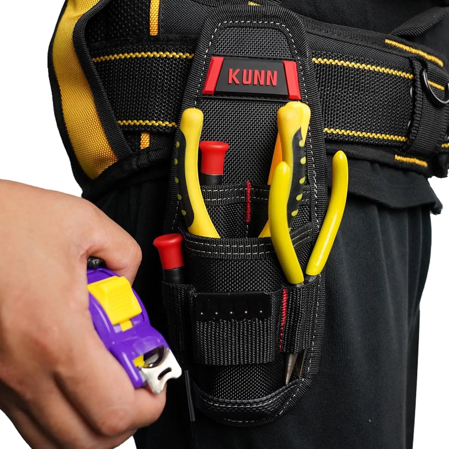 KUNN Construction Tool Holder Small Electrician's Tool Pouch for Tool Belt by GreenHaven Gardens