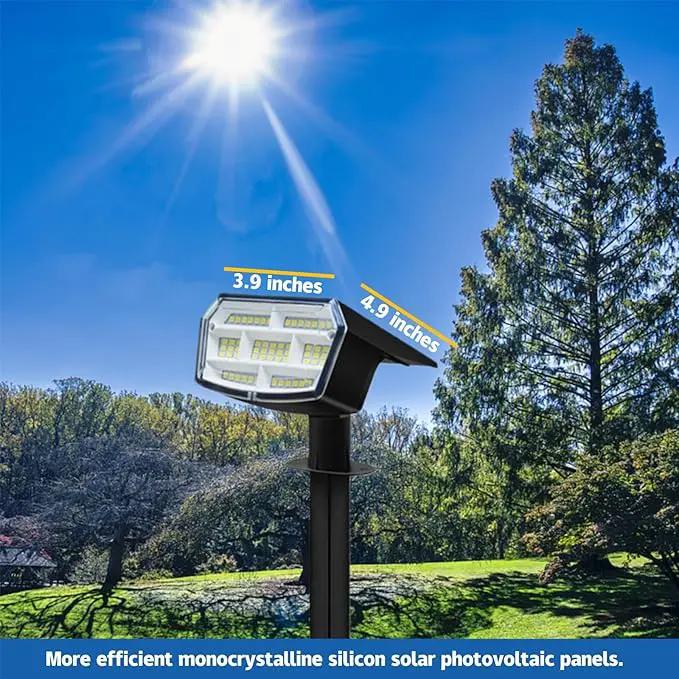 Outdoor Light Solar-Powered 3 Levels of Brightness，Waterproof IP65 can be Installed on Walls, Beside walkways, on lawns and Near Green Plants- 4 Pack (Warm) by GreenHaven Gardens