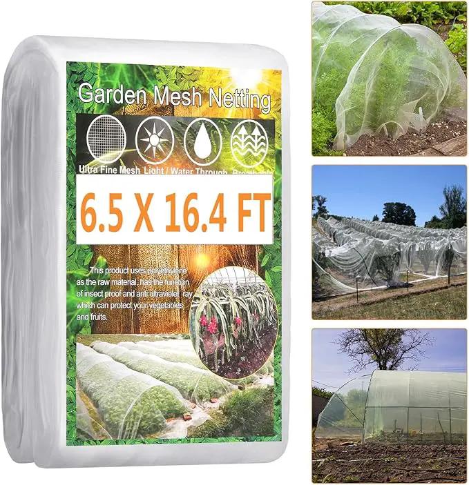 Garden Netting Pest Barrier, 6.5 X 16.4FT Insect Netting for Garden Raised Beds, Garden Bug Netting Plant Mesh for Blueberry Bushes, Figs, Plants, Vegetables Protection by GreenHaven Gardens