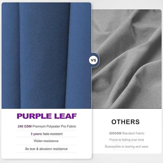 PURPLE LEAF 9' X 12' Left-right Tilting Outdoor Patio Umbrella Swivel Offset Cantilever Heavy Duty Rectangle Aluminum Umbrella with UV Resistant for Deck Pool Patio Backyard, Ocean Slate by GreenHaven Gardens