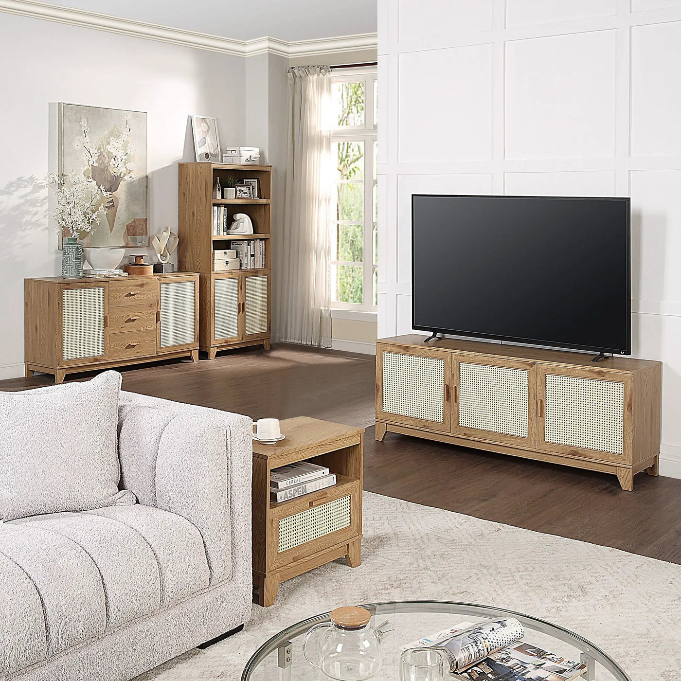 Sheridan - Modern Cane Design Sideboard by HouseOfZazla