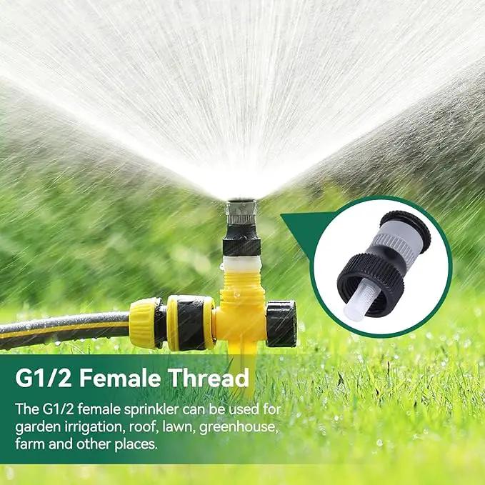 6PCS Lawn Sprinkler Garden Sprinkler, 360° Rotating Buried Spray Nozzle Large Area Coverage Automatic Lawn Sprinkler Heads G1/2 Female Thread Adjusted Watering Sprinkler for Lawn Yard Garden Planter by GreenHaven Gardens
