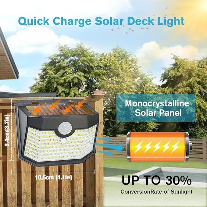 Aootek Solar Lights 4 Packs, Motion Sensor Light IP65 Waterproof with 3 Lighting Modes,Solar Lights Outdoor Waterproof for Garden Patio Garage Yard Deck by GreenHaven Gardens