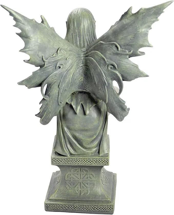 Design Toscano Celtic Fairy's Perilous Perch Outdoor Garden Statue, Large, 19 Inch, Polyresin, Two Tone Stone by GreenHaven Gardens