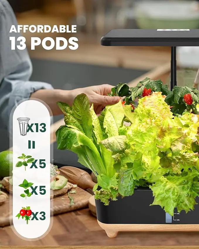 RAINPOINT Indoor Hydroponics Growing System,13 Pods Hydroponic Garden Planter, Vegetable Growing System Kit, Kitchen for Women, Hydro Garden Herb Grower by GreenHaven Gardens