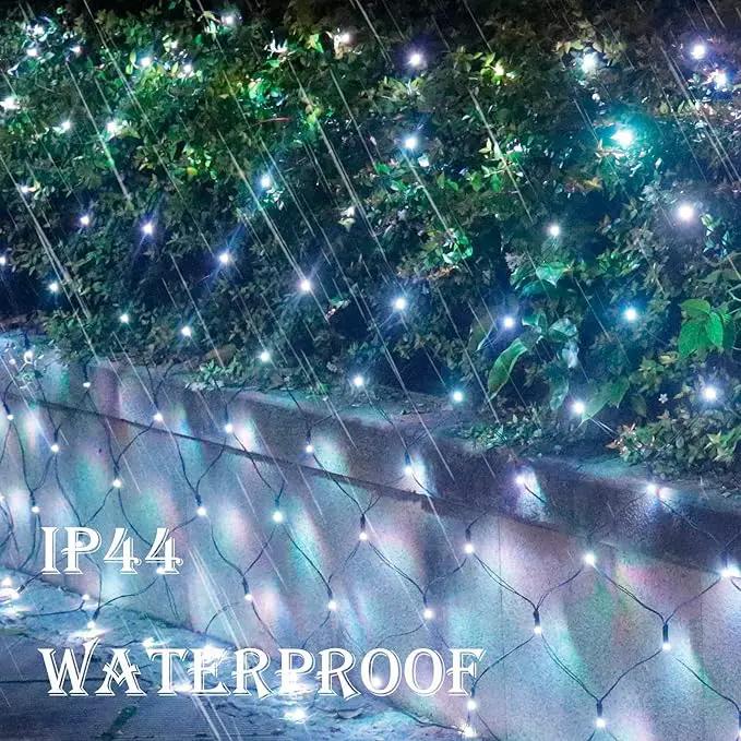 Christmas Decorations Net String Light Outdoor, 14.8ft x 5ft 300 LED White Net Lights Connectable 8 Modes Fairy Mesh Light Plug in for Bushes Tree Garden Home Party Halloween Christmas Decor by GreenHaven Gardens