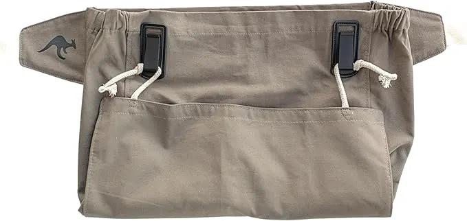 Roo Gardening Apron with Pockets & Harvesting, Picking Pouch - Adjustable, Water-resistant, Washable Canvas Cotton by GreenHaven Gardens