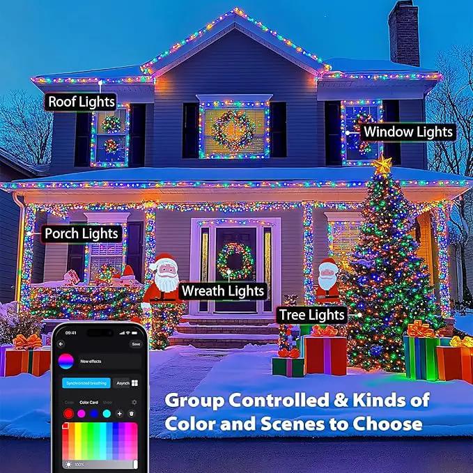 JMEXSUSS 800 LED Color Changing Christmas Lights Outdoor, 272ft 8 Modes Christmas String Lights Plug in, Waterproof Green Wire LED Christmas Tree Lights by GreenHaven Gardens