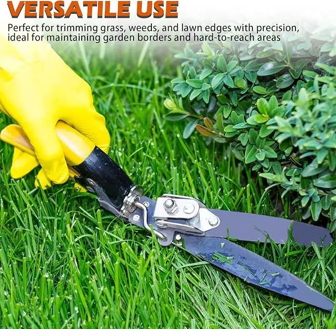 Upgraded Grass Shears, Grass Trimming Shears, Hand Grass Clippers, Gardening Scissors for Garden, Lawn Edges by GreenHaven Gardens