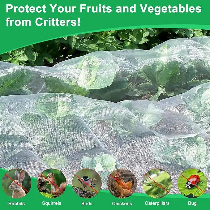 Garden Netting Pest Barrier, 6.5 X 16.4FT Insect Netting for Garden Raised Beds, Garden Bug Netting Plant Mesh for Blueberry Bushes, Figs, Plants, Vegetables Protection by GreenHaven Gardens
