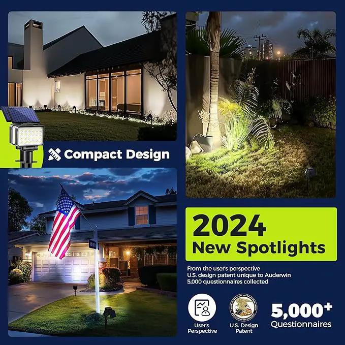 Solar Spot Lights Outdoor Waterproof for Flag, Tree, House, Garden, Yard, Landscape Spotlights for Accent Uplighting Halloween Christmas Decorations-6 Pack by GreenHaven Gardens