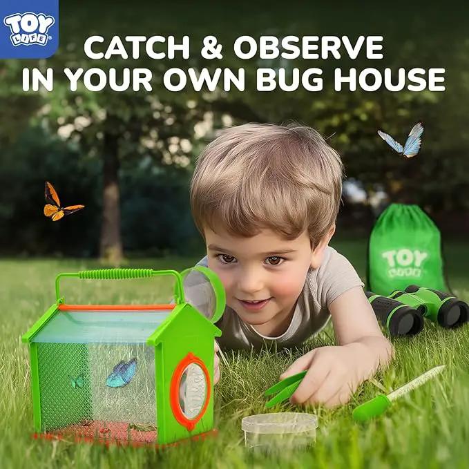 TOY Life Bug Catcher for Kids, Bug Catching Kit Kids Explorer Kit with Bug Net, Catching Tool, Tweezers, Magnifying Glass, Binoculars, Insect Catcher, Educational Outdoor Toys Kid Adventure Set by GreenHaven Gardens