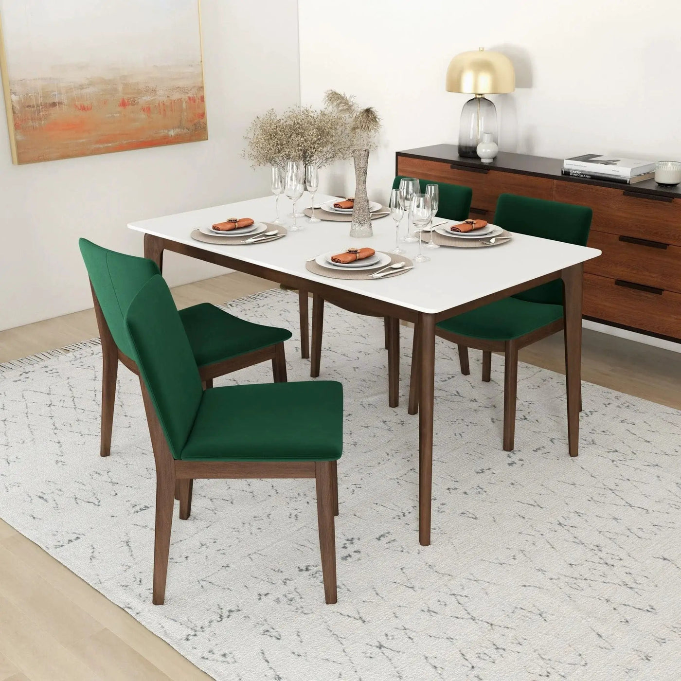 Laura - Mid-Century Modern Solid Wood Dining Chair (Set of 2) by Unique Piece Furniture