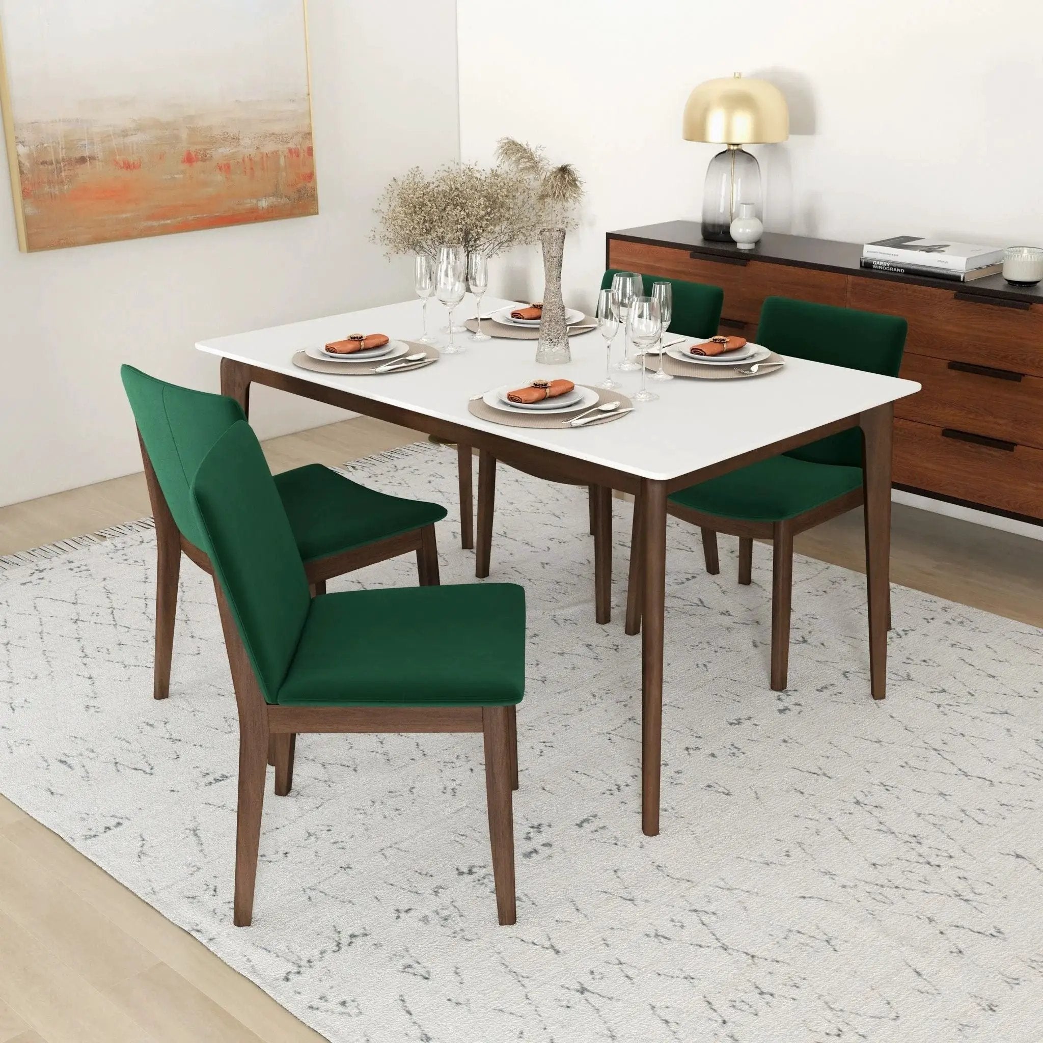 Laura - Mid-Century Modern Solid Wood Dining Chair (Set of 2) by Unique Piece Furniture