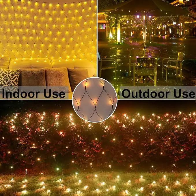 360 LED Christmas Net String Lights Outdoor, 21ft x 5ft Waterproof Warm White Mesh Giant Net, 8 Modes Connectable Fairy Lights for Bushes Tree Garden Home Party Decor by GreenHaven Gardens