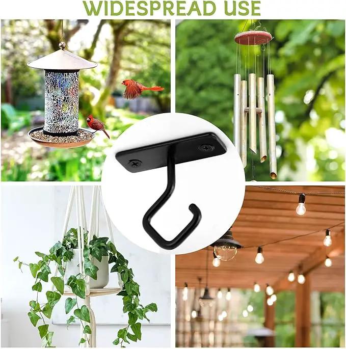 Ceiling Hooks for Hanging Plants: Iron Plant Bracket for Wall Mount - Metal Plant Hanger Indoor Hooks - 8 Pack by GreenHaven Gardens