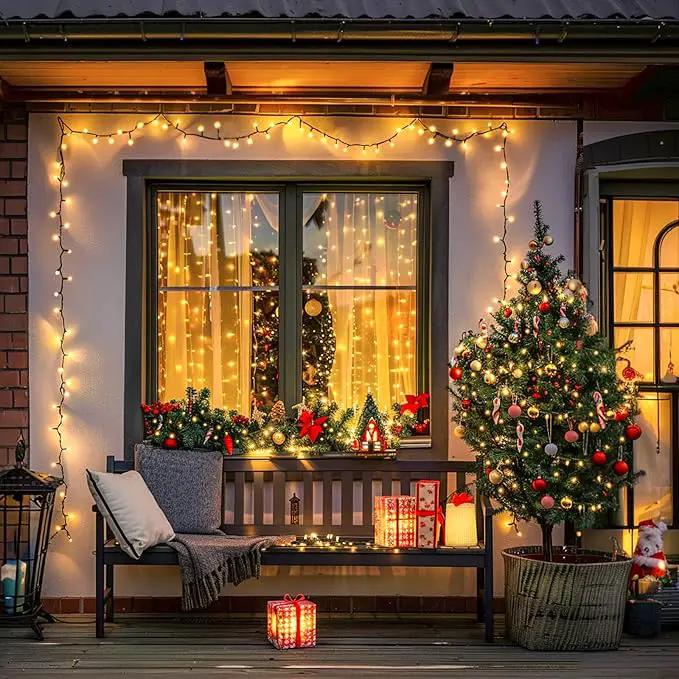 JMEXSUSS 272ft 800 LED Outdoor Christmas Lights, 8 Modes Warm White Christmas Tree Lights Green Wire, Waterproof Led Christmas String Lights for Outside Indoor Xmas Party Tree Decor by GreenHaven Gardens