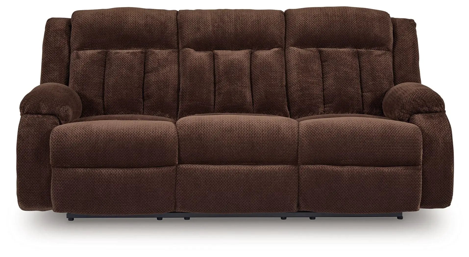 Free Wake - Reclining Power Sofa With Drop Down Table - Chocolate by Unique Piece Furniture
