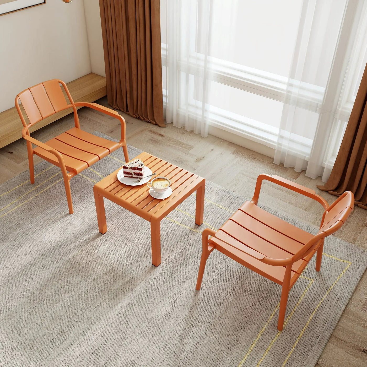3 Piece Indoor / Outdoor Leisure Table And Chair Set by HouseOfZazla