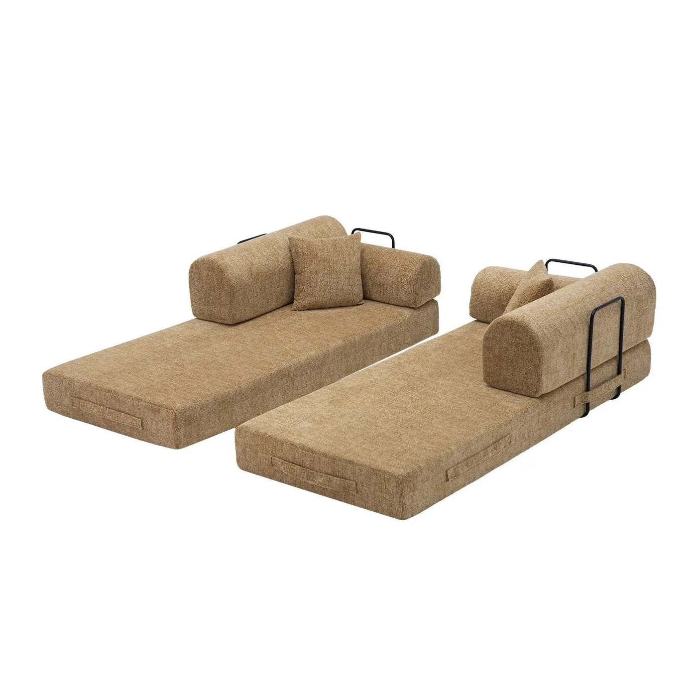 Modern 2 Tone Fabric Convertible Sleeper Sofa Bed by HouseOfZazla