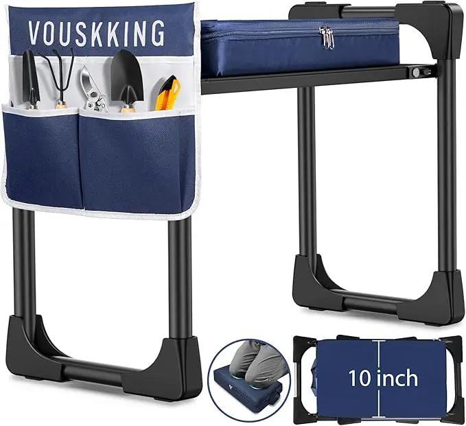 Foldable Garden Kneeler and Seat, Patented Thicker Wider Softer Kneeling Pad with Magnetic Stripe, 350lbs Heavy Duty Durable Garden Stool with Tool Bag, Gardening Gift for Women and Men by GreenHaven Gardens