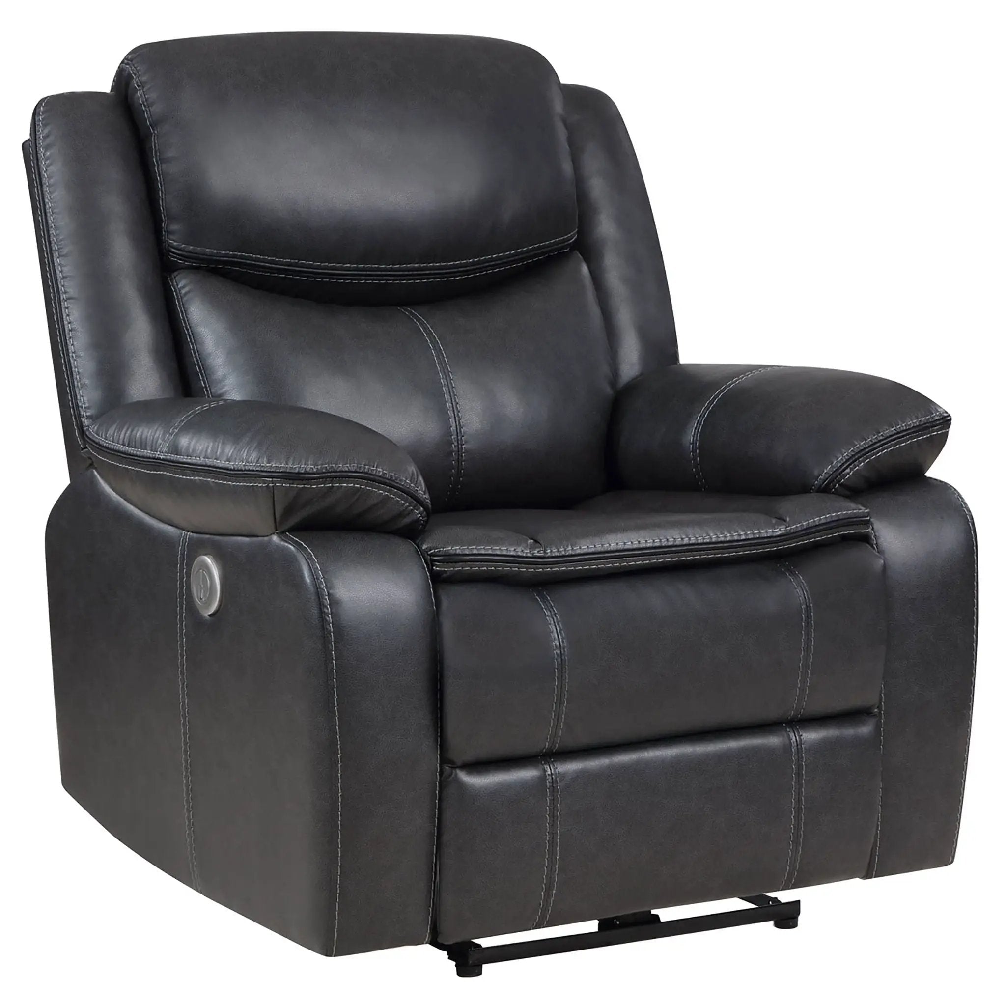 Sycamore Upholstered Power Recliner Chair Dark Grey by Unique Piece Furniture