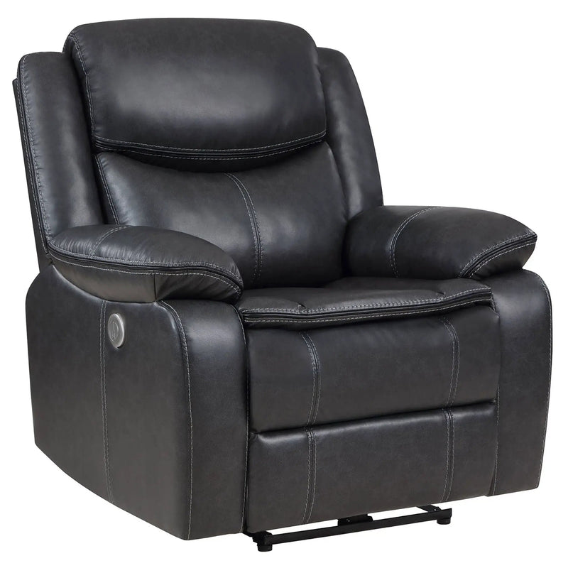 Sycamore Upholstered Power Recliner Chair Dark Grey by Unique Piece Furniture