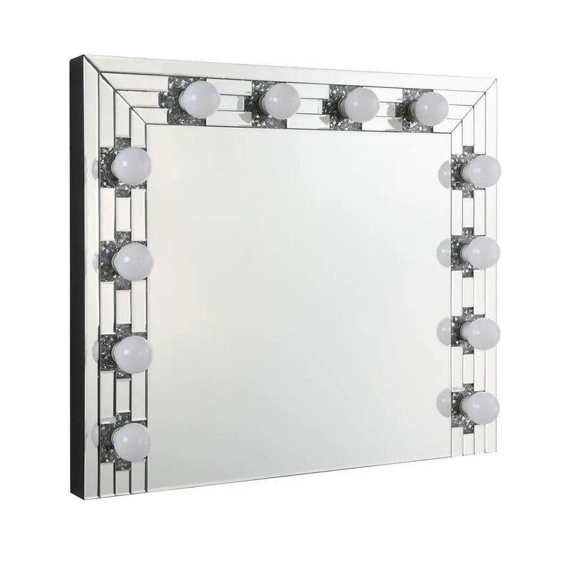 Noralie - Accent Mirror - Faux Diamonds & Mirrored by Unique Piece Furniture