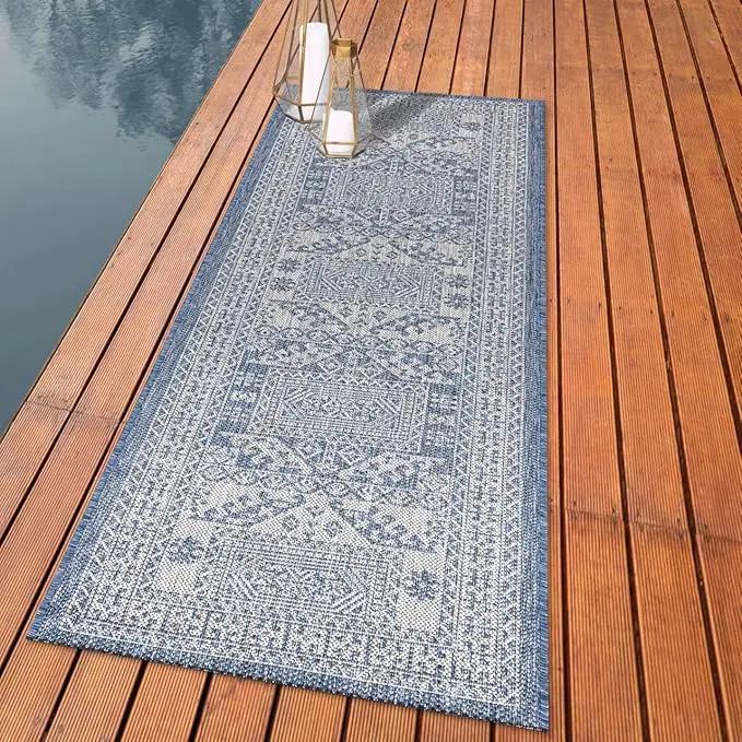Keen Home Design Terrace Outdoor Runner Rug - 2x6 Washable Indoor/Outdoor Rug for Patio, Kitchen, Balcony, Beach, Garden, Deck and Porch, Size: 2'2"x5'7" by GreenHaven Gardens