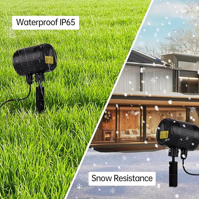Christmas Projector Lights Outdoor, Motion Laser Star Shower, Bliss Lights with Remote Control, Waterproof, Firefly Decor for Tree Yard Garden Home, Red Green Holiday Party Landscape Decoration (RG) by GreenHaven Gardens