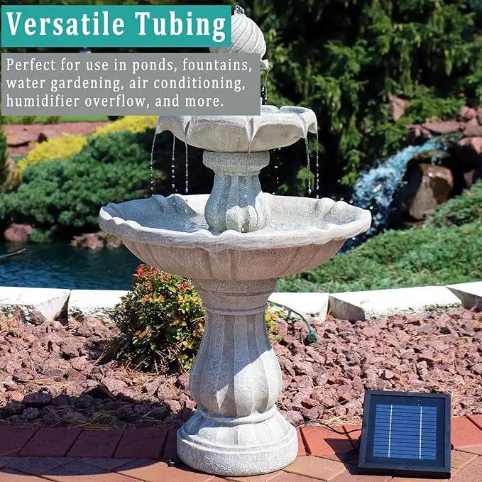 Black Vinyl Tubing 3/4” ID × 1” OD - 25 Feet PVC Flexible Plastic Tube Hybrid Hose, Transfer Water Air Oil for Pond Fountain Garden, Non-toxic and BPA free by GreenHaven Gardens