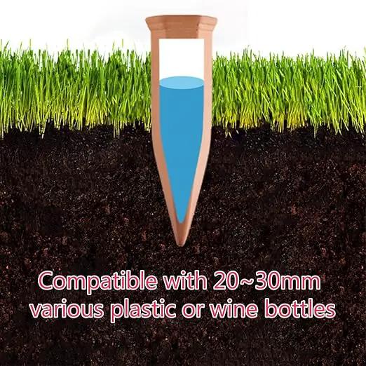 4 Pack Plant Watering Devices, Watering Can Shape Terracotta Watering Spikes, Vacation Self Watering Planter Insert, Automatic Plant Waterer for Indoor Outdoor Plants (Watering Cans) by GreenHaven Gardens