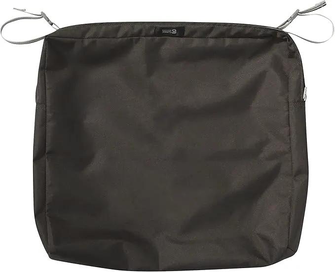 Classic Accessories Ravenna Water-Resistant 21 x 21 x 3 Inch Patio Seat Cushion, Espresso by GreenHaven Gardens