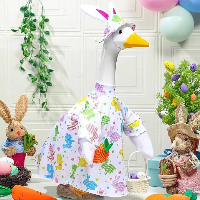 Easter Goose Outfit Goose Clothes for 23" High Cement or Plastic Goose Lawn Goose Clothing, Porch Goose Clothes, Lawn Goose Outfit, Garden Goose Costume by GreenHaven Gardens
