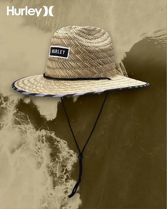 Hurley Men's Straw Hat - Bayside Lifeguard Straw Sun Hat by GreenHaven Gardens