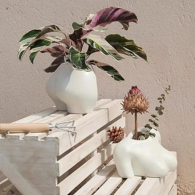 FROZZUR Lower Body Pot, Female Body Shaped Flower Planter with Drainage Holes, Resin Plant Pot, Sculpture Christmas Decor, Modern Boho Cute Chic Butt Planter for Indoor or Outdoor Plants by GreenHaven Gardens
