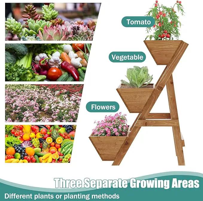 Small Raised Garden Bed, 3 Tier Vertical Garden Planter for Indoor & Outdoor, Raised Planter Box with Legs by GreenHaven Gardens