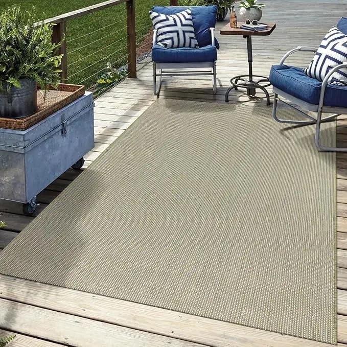 Keen Home Design Terrace Outdoor Area Rug - 4x6 Washable Indoor/Outdoor Rug for Patio, Kitchen, Balcony, Beach, Garden, Deck and Porch, Size: 3'10"x5'7" by GreenHaven Gardens