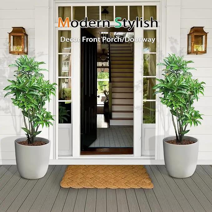 Concrete Planter Outdoor Indoor, Large Cement Plant Pots for Trees Flowers (Gray, 18 inch) by GreenHaven Gardens