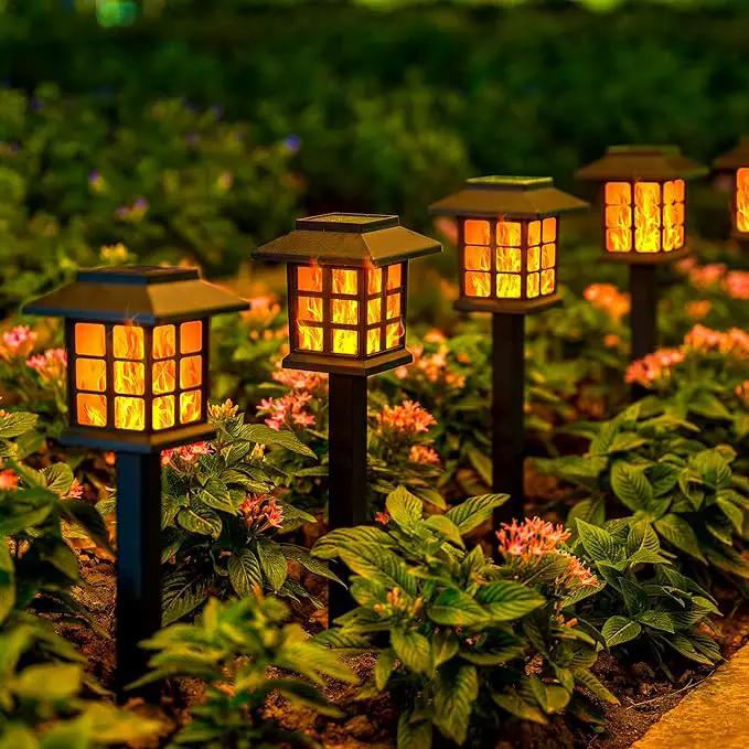 GIGALUMI Solar Lights for Outside,6 Pack Flickering Flame LED Solar Outdoor Lights, Waterproof Solar Garden Lights Maintain 10 Hours of Lighting for Christmas, Garden, Landscape, Path, Yard, Patio by GreenHaven Gardens