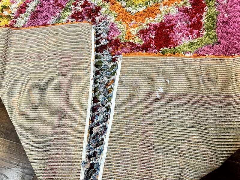 Colorful Shag Rug 8x10, Fuchsia and Multicolor by Jewel Rugs