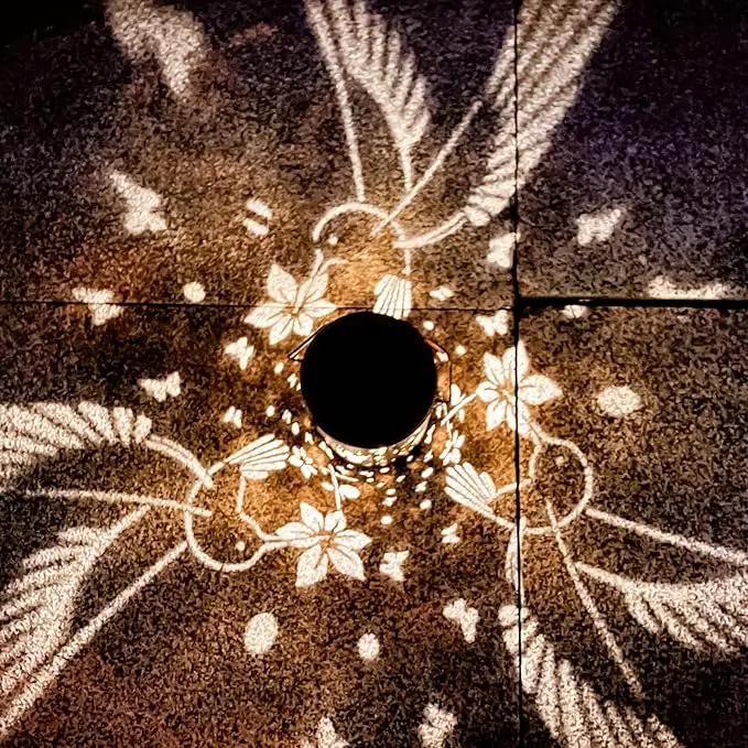 Mothers Day Gifts, Solar Lanterns Outdoor Hanging, Hummingbird Hollowed-Out Metal Waterproof LED Garden Decor Light for Patio Yard Pathway Lawn Front Porch, Birthday Gifts for Women Mom Grandma by GreenHaven Gardens