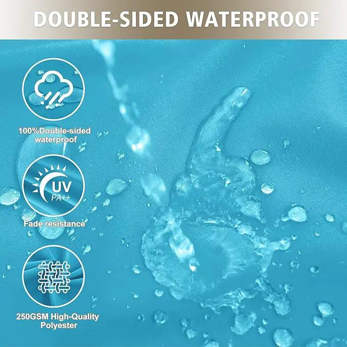 Outdoor Chair Cushions, Waterproof Outdoor Cushions for Patio Furniture w/Fade-Resistant, Removable & Machine-Washable Covers, 19x19 Inch, Ideal for Seat in Gardens/Porch – Set of 1/2/4, Teal