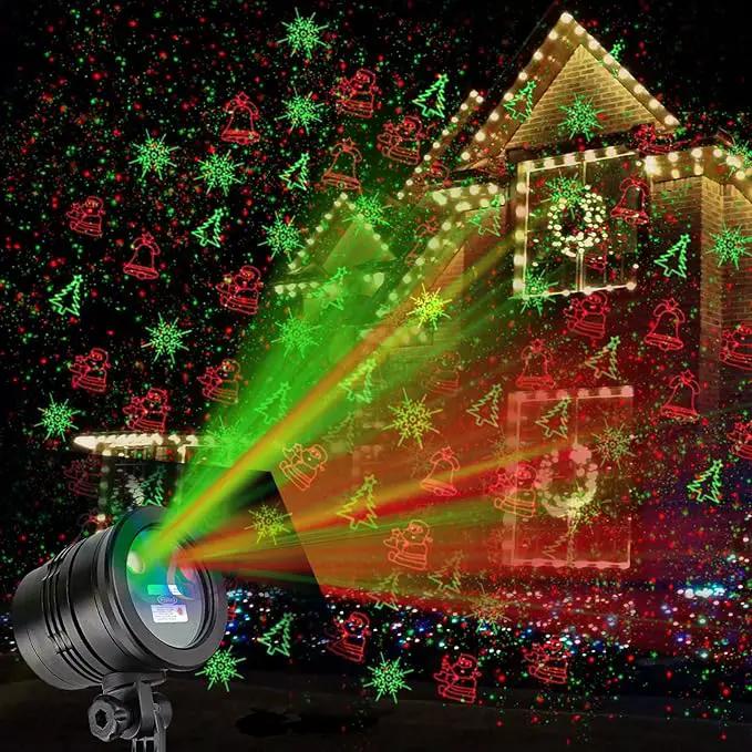 Christmas Lights Projector Outdoor, Waterproof Christmas Laser Lights with Remote Control for Outdoor Outside Christmas Decorations Farmhouse Christmas Decor by GreenHaven Gardens