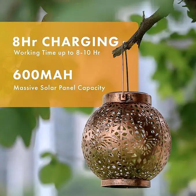 MAGGIFT 2 Pack Solar Lanterns Outdoor Waterproof Hanging Lantern Lights Decorative Solar Light for Garden Table Patio Yard Pathway Walkway,Unique Gifts for Women Gardening,Warm White. by GreenHaven Gardens