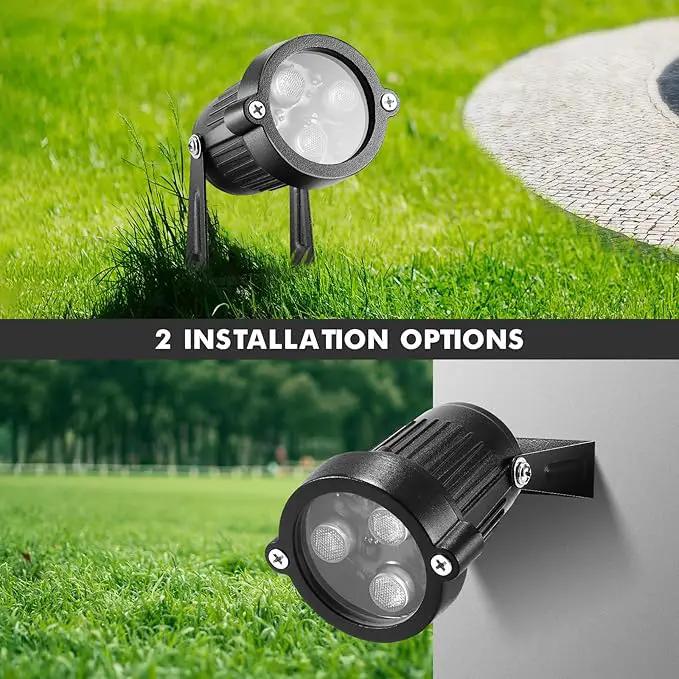 LemonBest Landscape Lighting - 6W RGB Color Changing Halloween Landscape Lights 120V Christmas Outdoor LED Spotlight with Remote Control Waterproof Spot Lights for Yard Garden Patio Driveway (2 Pack) by GreenHaven Gardens