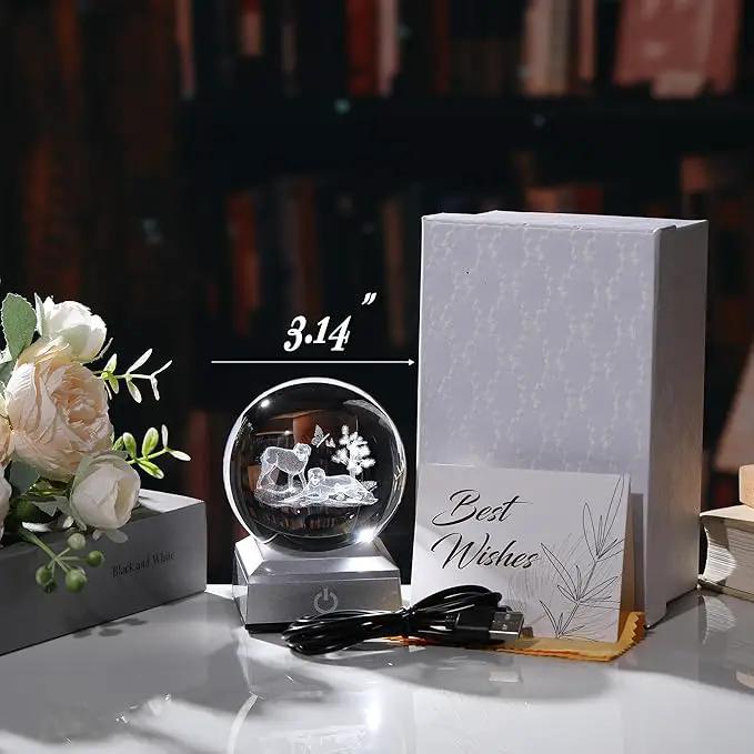 3D Crystal Ball Labrador Retriever Gifts for Women Men - Labrador Retriever Statue Paperweight Birthday Christian Gifts for Best Friend Daughter Keepsake Paperweight -Dog Figurines Statues Home Decor by GreenHaven Gardens